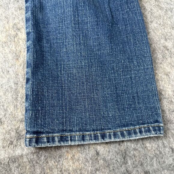 Levis 505 Straight Leg Jeans Womens 12M Blue Denim Mid Rise Zip Fly 5-Pockets - Picture 14 of 16